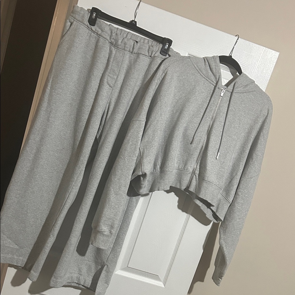 Express Gray Hoodie and Sweatpants Set